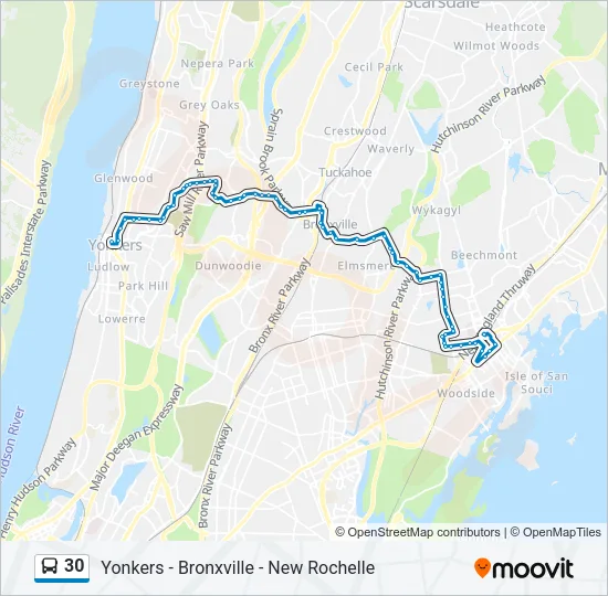 30 Bus Line Map