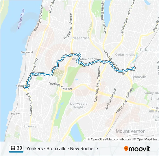 30 Bus Line Map