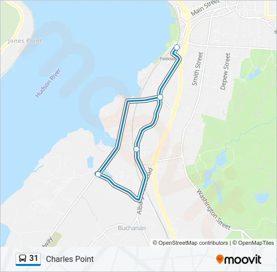 31 Bus Line Map