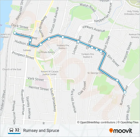 32 Bus Line Map