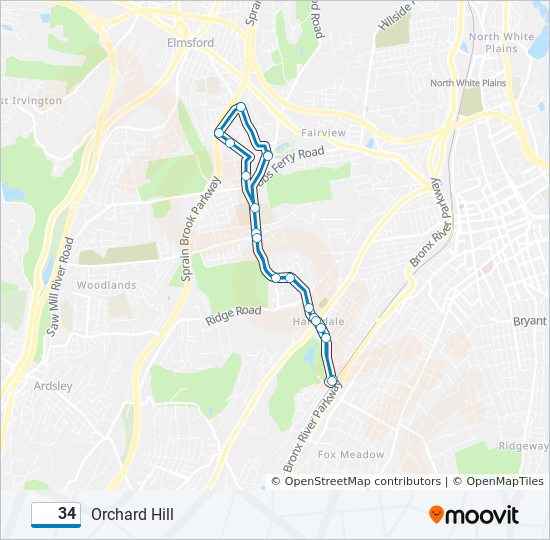 34 Route: Schedules, Stops & Maps - 34e East Orange N Park St Via