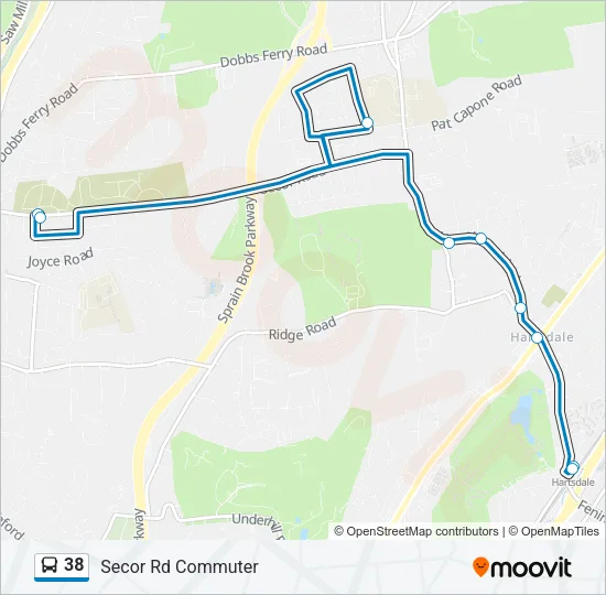 38 Bus Line Map