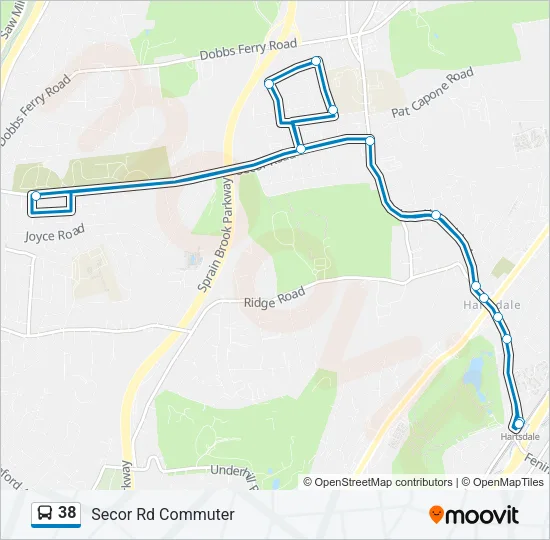 38 Bus Line Map