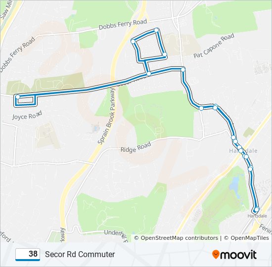 Ruta 38 horarios, paradas y mapas Hartsdale Railroad Station