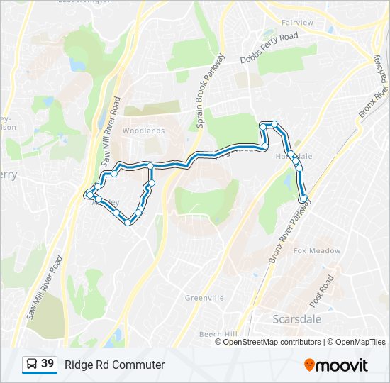 39 bus Line Map