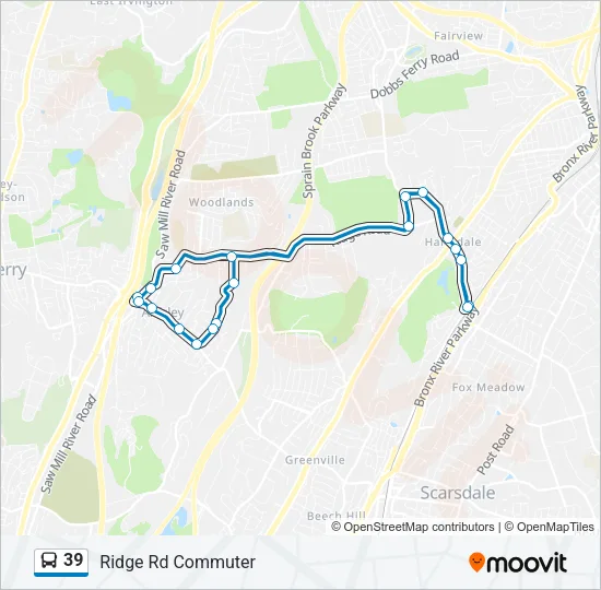 39 Bus Line Map