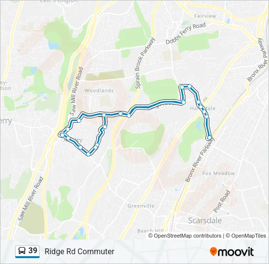 39 Bus Line Map
