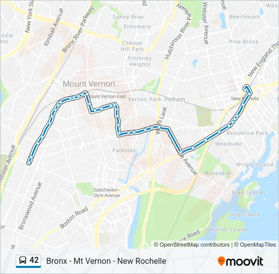 42 Bus Line Map