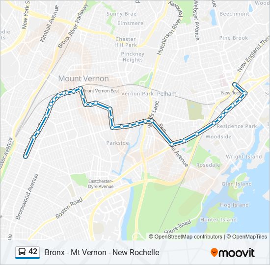 42 Route Schedules, Stops & Maps New Rochelle (Updated)