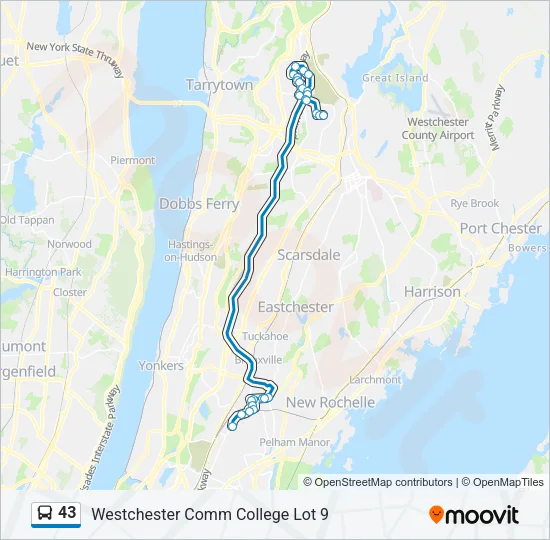 43 Bus Line Map