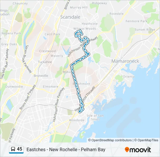 45 Bus Line Map