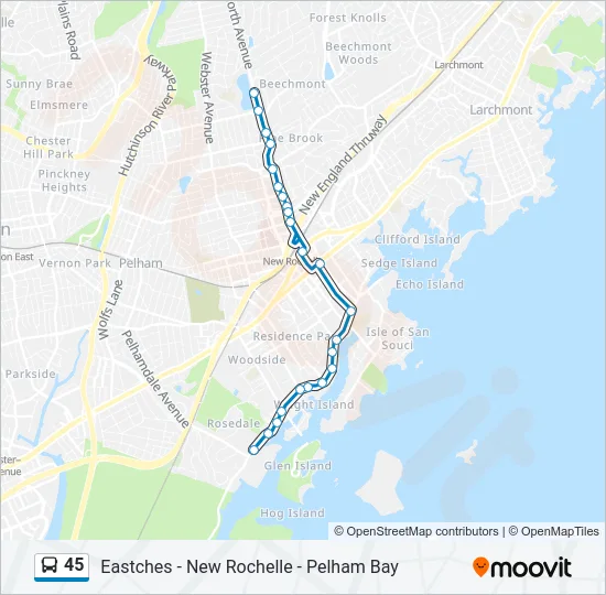 45 Bus Line Map