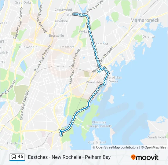 45 Bus Line Map