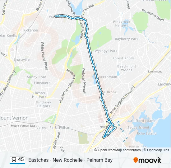 45 Bus Line Map