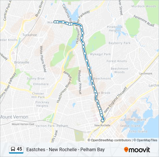 45 Bus Line Map