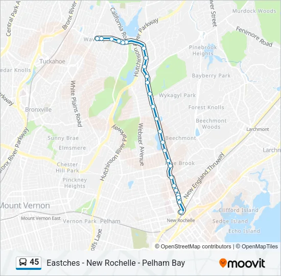 45 Bus Line Map