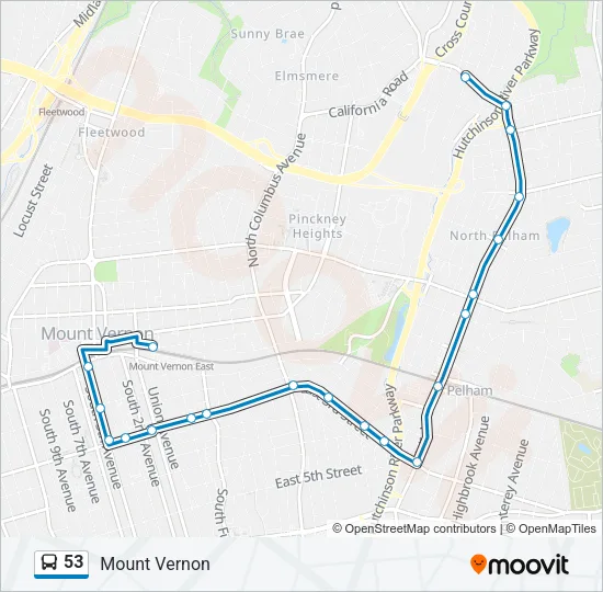 53 Bus Line Map