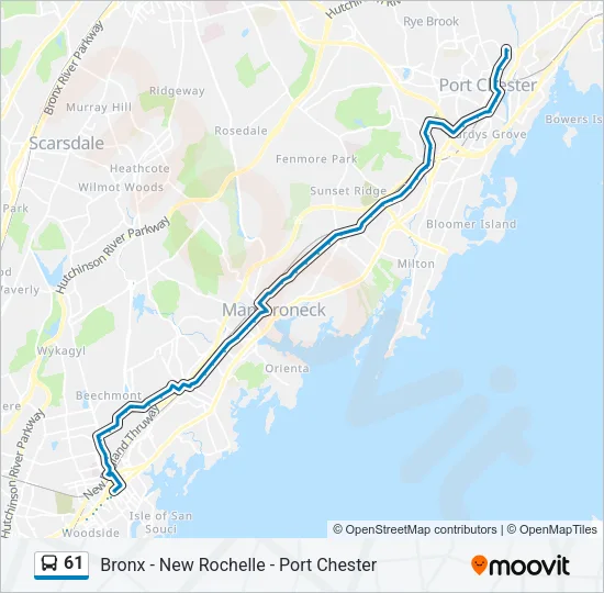 61 Bus Line Map