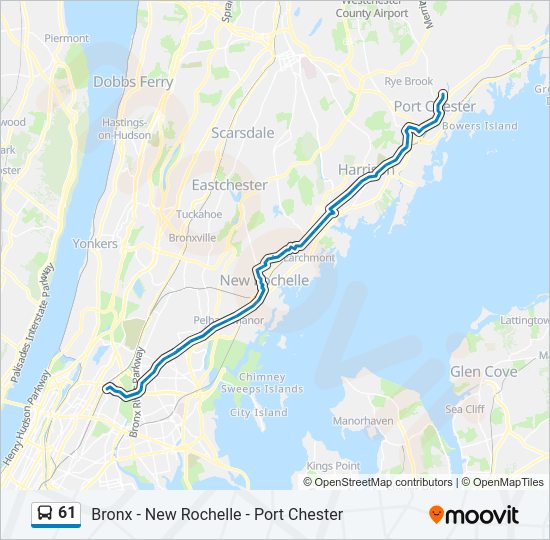 61 Bus Line Map