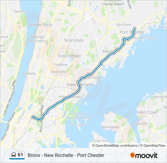 61 Bus Line Map