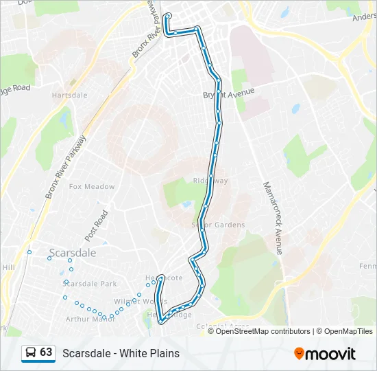 63 Bus Line Map