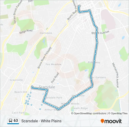 63 Bus Line Map