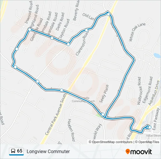 65 Bus Line Map