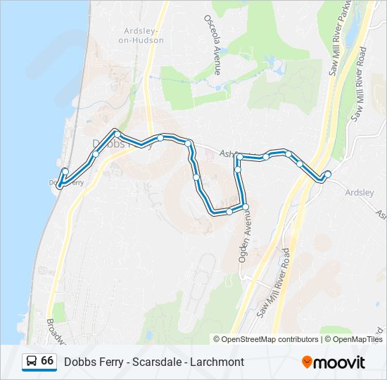 66 bus Line Map