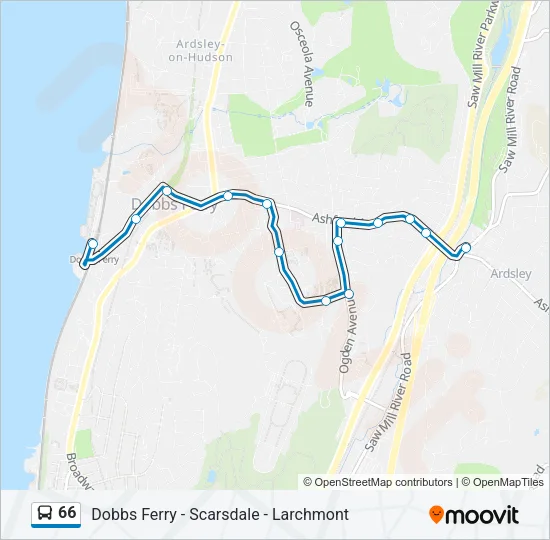 66 Bus Line Map