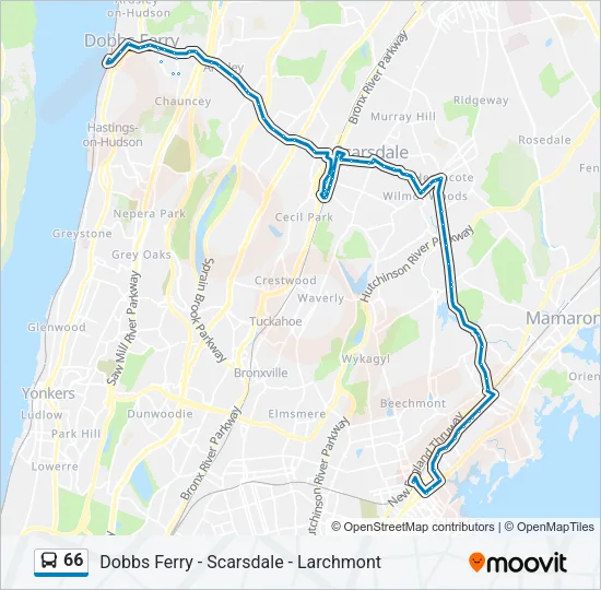 66 Bus Line Map