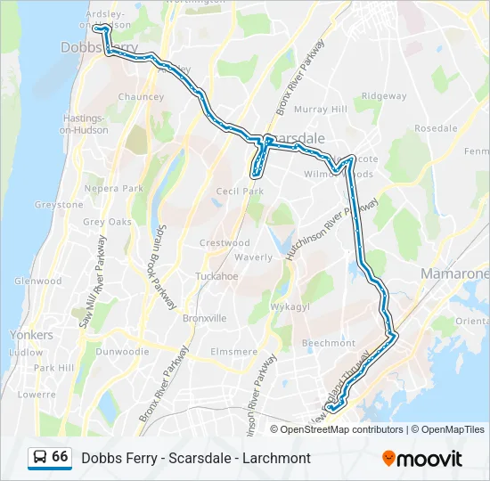 66 Bus Line Map