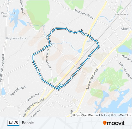 70 Bus Line Map
