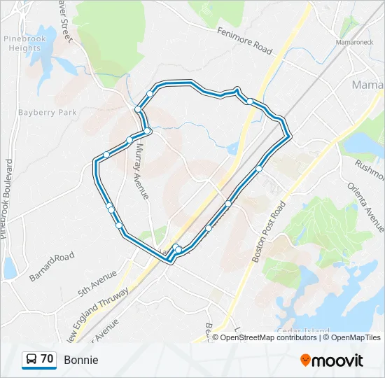 70 Bus Line Map