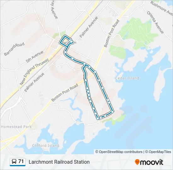 71 Bus Line Map