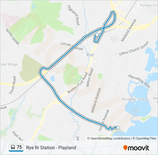75 Bus Line Map