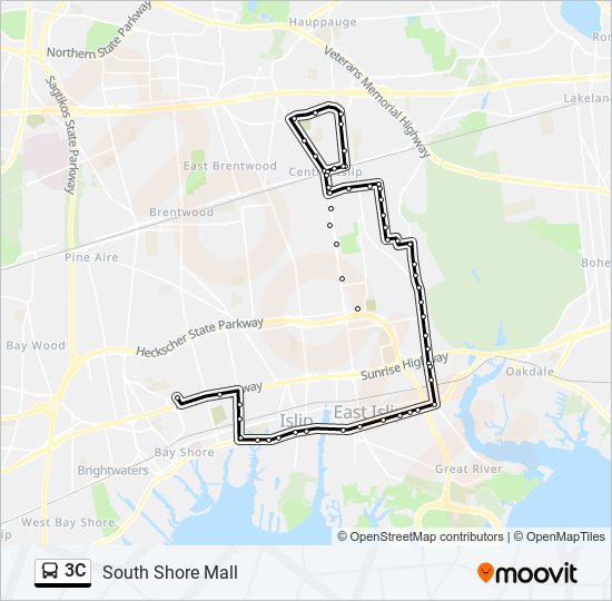 3c Route: Schedules, Stops & Maps - South Shore Mall (Updated)