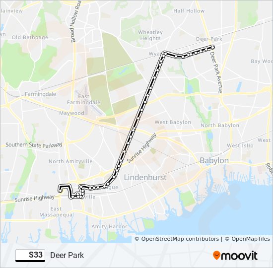 s33 Route: Schedules, Stops & Maps - Deer Park (Updated)