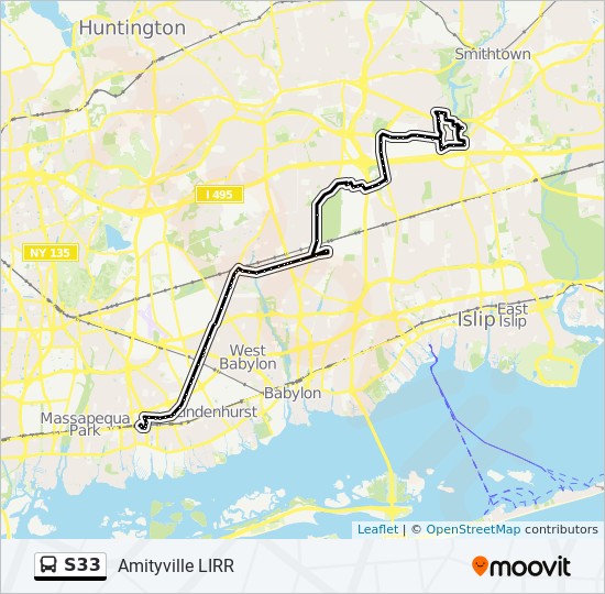 S33 Route: Schedules, Stops & Maps - Amityville LIRR