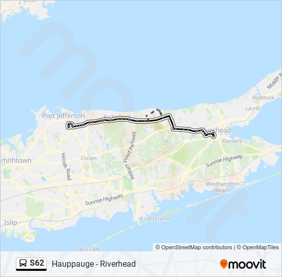 s62 Route: Schedules, Stops & Maps - Port Jefferson Plaza Via Nys 25a  (Updated)