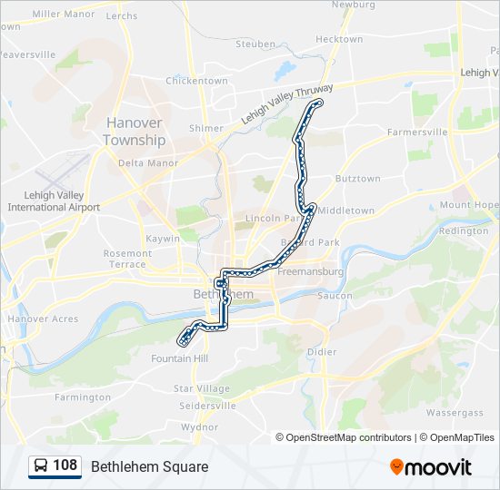 108 bus Line Map