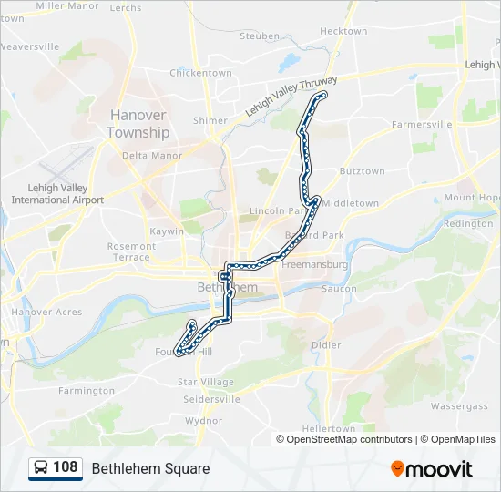108 Bus Line Map