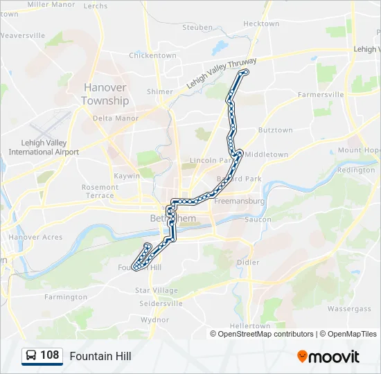 108 Bus Line Map
