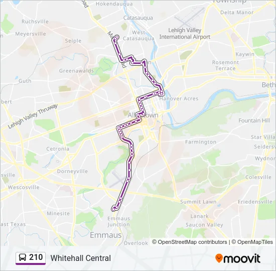 210 Bus Line Map