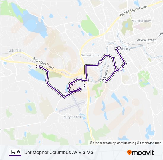 6 bus Line Map