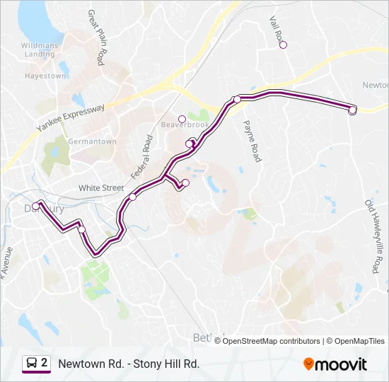 2 Bus Line Map