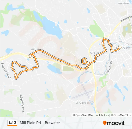 3 Bus Line Map