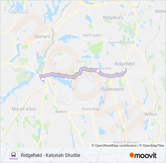 RIDGEFIELD - KATONAH SHUTTLE bus Line Map