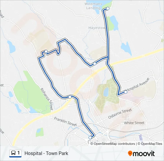 1 Bus Line Map