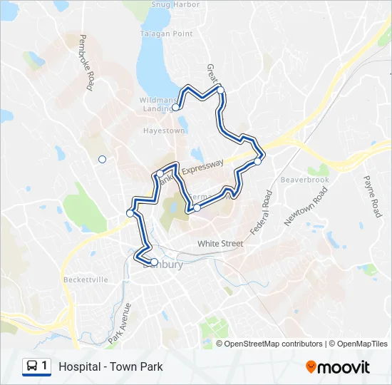 1 Bus Line Map