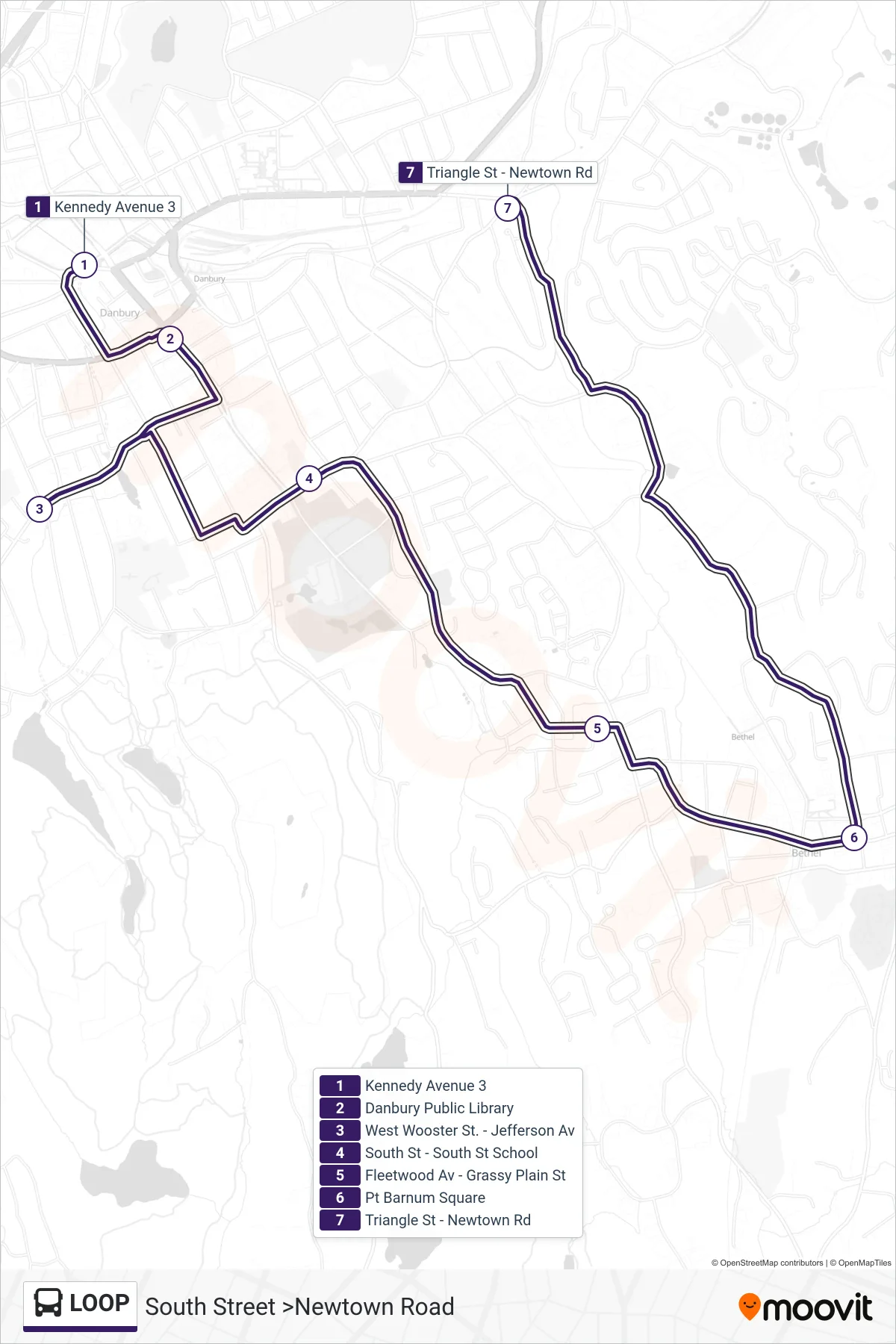 LOOP bus Line (Pulse Point To Triangle/Newton Rd) route and stops on a map
